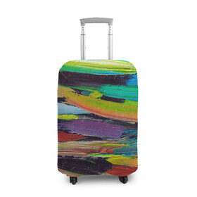 Чехол для чемодана 3D с принтом Масло штрихи в Петрозаводске, 86% полиэфир, 14% спандекс | двустороннее нанесение принта, прорези для ручек и колес | абстракция | краска | масло | творчество | цвет