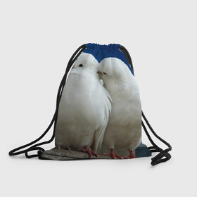 Рюкзак-мешок 3D с принтом Голубь в Петрозаводске, 100% полиэстер | плотность ткани — 200 г/м2, размер — 35 х 45 см; лямки — толстые шнурки, застежка на шнуровке, без карманов и подкладки | 3д | голубь | животные | новые | птицы