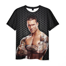 Мужская футболка 3D с принтом Randy Orton в Петрозаводске, 100% полиэфир | прямой крой, круглый вырез горловины, длина до линии бедер | randy orton | wwe | рестлинг | чемпион мира