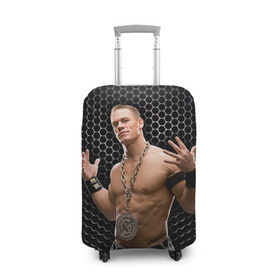 Чехол для чемодана 3D с принтом John Cena в Петрозаводске, 86% полиэфир, 14% спандекс | двустороннее нанесение принта, прорези для ручек и колес | john cena | wwe чемпион | джон сина