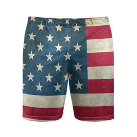 Мужские шорты 3D спортивные с принтом Флаг USA в Петрозаводске,  |  | Тематика изображения на принте: swag | usa | америка | пафос | свег | свэг | сша | флаг