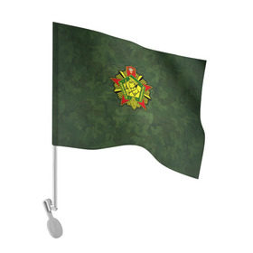 Флаг для автомобиля с принтом Отличник погранвойск в Петрозаводске, 100% полиэстер | Размер: 30*21 см | армия | пограничник | пограничные войска