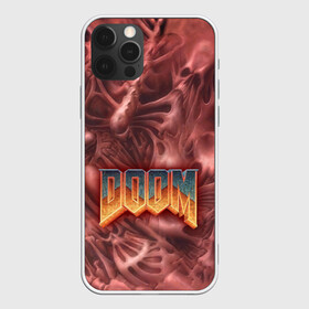 Чехол для iPhone 12 Pro с принтом Doom (Classic) в Петрозаводске, силикон | область печати: задняя сторона чехла, без боковых панелей | Тематика изображения на принте: 90 | олдскул | скелет | череп