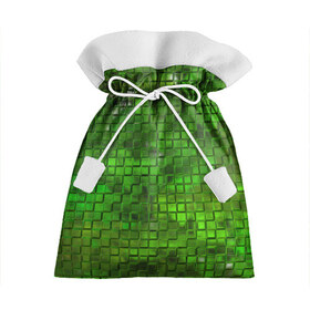 Подарочный 3D мешок с принтом Зелёные кубики в Петрозаводске, 100% полиэстер | Размер: 29*39 см | дизайн | искусство | кубики | мозаика | поверхность | рельеф | стена | стиль | текстура | фон