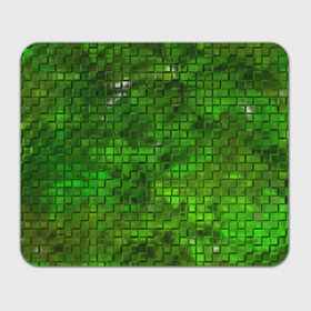 Коврик прямоугольный с принтом Зелёные кубики в Петрозаводске, натуральный каучук | размер 230 х 185 мм; запечатка лицевой стороны | дизайн | искусство | кубики | мозаика | поверхность | рельеф | стена | стиль | текстура | фон