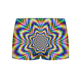 Мужские трусы 3D с принтом Красочная иллюзия в Петрозаводске, 50% хлопок, 50% полиэстер | классическая посадка, на поясе мягкая тканевая резинка | гипноз | движение | красочный фон | обман зрения | оптическая иллюзия | погружение | текстура | фокус