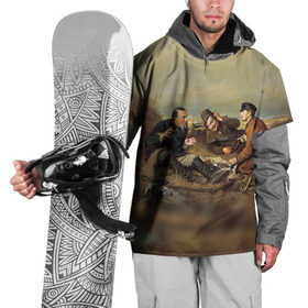 Накидка на куртку 3D с принтом Охотники в Петрозаводске, 100% полиэстер |  | капкан | оружие | охотник | охотники на привале | природа | рассвет | рога | ружье | трофей | туризм | чучело