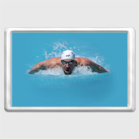 Магнит 45*70 с принтом Michael Phelps в Петрозаводске, Пластик | Размер: 78*52 мм; Размер печати: 70*45 | 