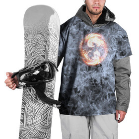 Накидка на куртку 3D с принтом Феникс в Петрозаводске, 100% полиэстер |  | Тематика изображения на принте: phoenix | огонь | пламя | птица