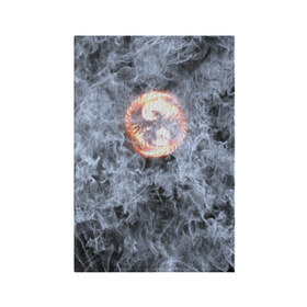Обложка для паспорта матовая кожа с принтом Феникс в Петрозаводске, натуральная матовая кожа | размер 19,3 х 13,7 см; прозрачные пластиковые крепления | phoenix | огонь | пламя | птица