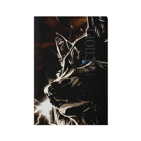 Обложка для паспорта матовая кожа с принтом Anime Wolf в Петрозаводске, натуральная матовая кожа | размер 19,3 х 13,7 см; прозрачные пластиковые крепления | wolf | аниме | волк