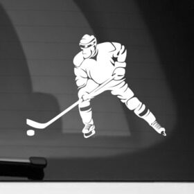 Наклейка на автомобиль с принтом Хоккеист в Петрозаводске, ПВХ |  | hockey | sport | клюшка | спорт | хоккеист | хоккей