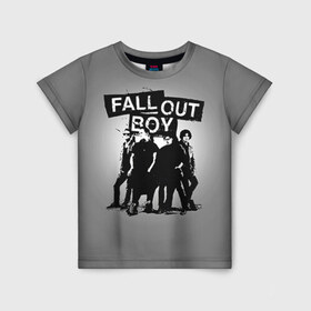 Детская футболка 3D с принтом Fall out boy в Петрозаводске, 100% гипоаллергенный полиэфир | прямой крой, круглый вырез горловины, длина до линии бедер, чуть спущенное плечо, ткань немного тянется | fall out boy