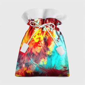 Подарочный 3D мешок с принтом Абстракция красок в Петрозаводске, 100% полиэстер | Размер: 29*39 см | rainbow | краска | прикольные | радуга | текстуры | штрихи