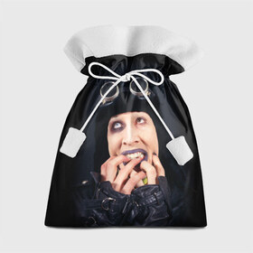 Подарочный 3D мешок с принтом Мэрилин Мэнсон в Петрозаводске, 100% полиэстер | Размер: 29*39 см | Тематика изображения на принте: мэрилин мэнсон