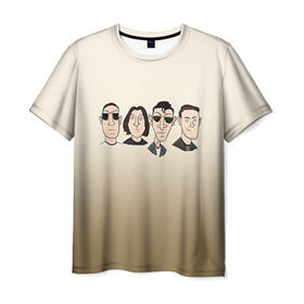 Мужская футболка 3D с принтом Arctic Monkeys 1 в Петрозаводске, 100% полиэфир | прямой крой, круглый вырез горловины, длина до линии бедер | 