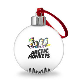 Ёлочный шар с принтом Arctic Monkeys 2 в Петрозаводске, Пластик | Диаметр: 77 мм | am | arctic | arctic monkeys | monkeys | rock | алекс тёрнер | амы | арктические мартышки | джейми кук | мартышки | мэтт хелдерс. ам | ник омэлли | ник о’мэлли | рок