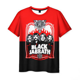 Мужская футболка 3D с принтом Black Sabbath группа в Петрозаводске, 100% полиэфир | прямой крой, круглый вырез горловины, длина до линии бедер | black sabbath