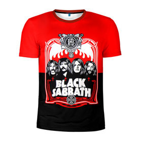 Мужская футболка 3D спортивная с принтом Black Sabbath группа в Петрозаводске, 100% полиэстер с улучшенными характеристиками | приталенный силуэт, круглая горловина, широкие плечи, сужается к линии бедра | Тематика изображения на принте: black sabbath