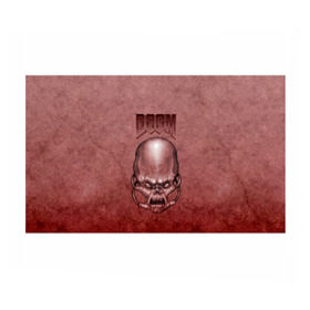 Бумага для упаковки 3D с принтом Демон (Doom classic) в Петрозаводске, пластик и полированная сталь | круглая форма, металлическое крепление в виде кольца | розовый | скелет | череп