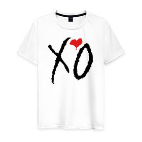 Мужская футболка хлопок с принтом XO в Петрозаводске, 100% хлопок | прямой крой, круглый вырез горловины, длина до линии бедер, слегка спущенное плечо. | drake | the weeknd | xo