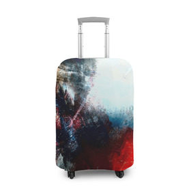 Чехол для чемодана 3D с принтом Expressive в Петрозаводске, 86% полиэфир, 14% спандекс | двустороннее нанесение принта, прорези для ручек и колес | rainbow | краска | прикольные | радуга | текстуры | штрихи