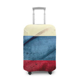 Чехол для чемодана 3D с принтом Триколор в Петрозаводске, 86% полиэфир, 14% спандекс | двустороннее нанесение принта, прорези для ручек и колес | new | краска | патриот | прикольные | русский | триколор