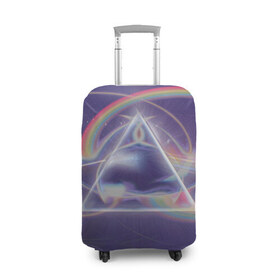 Чехол для чемодана 3D с принтом Pink Floyd в Петрозаводске, 86% полиэфир, 14% спандекс | двустороннее нанесение принта, прорези для ручек и колес | pink floyd