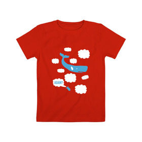 Детская футболка хлопок с принтом Again в Петрозаводске, 100% хлопок | круглый вырез горловины, полуприлегающий силуэт, длина до линии бедер | автостопом по галактике | кит