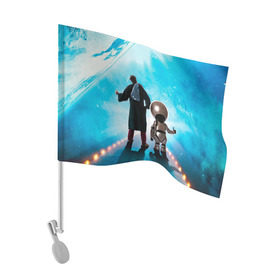 Флаг для автомобиля с принтом Автостопом по галактике в Петрозаводске, 100% полиэстер | Размер: 30*21 см | автостопом по галактике