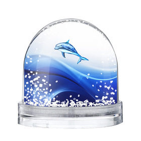 Водяной шар с принтом Дельфин в Петрозаводске, Пластик | Изображение внутри шара печатается на глянцевой фотобумаге с двух сторон | дельфин | море | рыбка