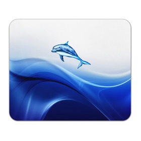 Коврик прямоугольный с принтом Дельфин в Петрозаводске, натуральный каучук | размер 230 х 185 мм; запечатка лицевой стороны | Тематика изображения на принте: дельфин | море | рыбка