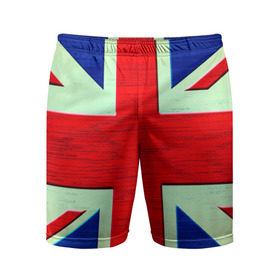 Мужские шорты 3D спортивные с принтом Англия в Петрозаводске,  |  | англия | модные | популярные | прикольные | стена | флаг