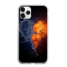 Чехол для iPhone 11 Pro Max матовый с принтом Water and flames heart в Петрозаводске, Силикон |  | Тематика изображения на принте: вода | огонь огонь и вода | пар | прикольное | разное | сердце