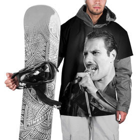 Накидка на куртку 3D с принтом Фредди Меркьюри в Петрозаводске, 100% полиэстер |  | freddie mercury | queen. | автор песен | британский | вокалист | певец | рок группа | фредди меркьюри