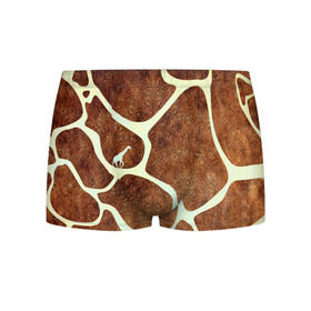 Мужские трусы 3D с принтом Жирафик в Петрозаводске, 50% хлопок, 50% полиэстер | классическая посадка, на поясе мягкая тканевая резинка | Тематика изображения на принте: жираф | жирафик | текстуры