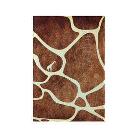 Обложка для паспорта матовая кожа с принтом Жирафик в Петрозаводске, натуральная матовая кожа | размер 19,3 х 13,7 см; прозрачные пластиковые крепления | жираф | жирафик | текстуры
