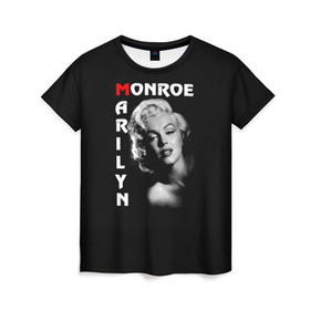 Женская футболка 3D с принтом Мерилин Монро в Петрозаводске, 100% полиэфир ( синтетическое хлопкоподобное полотно) | прямой крой, круглый вырез горловины, длина до линии бедер | marilyn monroe | кинозвезда | мерилин монро
