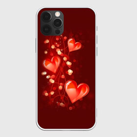 Чехол для iPhone 12 Pro Max с принтом Сердца в Петрозаводске, Силикон |  | Тематика изображения на принте: love is | девушкам | любовь | сердца