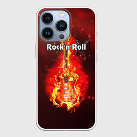 Чехол для iPhone 13 Pro с принтом RocknRoll в Петрозаводске,  |  | Тематика изображения на принте: rocknroll | гитара | музыка | рок