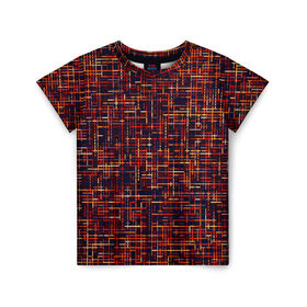 Детская футболка 3D с принтом Плетение в Петрозаводске, 100% гипоаллергенный полиэфир | прямой крой, круглый вырез горловины, длина до линии бедер, чуть спущенное плечо, ткань немного тянется | red | красный | новые | плетение | прикольные | текстуры