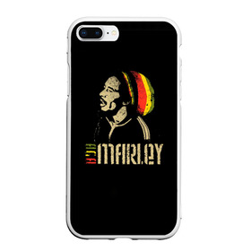 Чехол для iPhone 7Plus/8 Plus матовый с принтом Bob Marley в Петрозаводске, Силикон | Область печати: задняя сторона чехла, без боковых панелей | Тематика изображения на принте: bob marley | боб марли | музыка | регги | ямайка