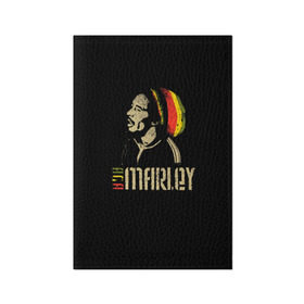 Обложка для паспорта матовая кожа с принтом Bob Marley в Петрозаводске, натуральная матовая кожа | размер 19,3 х 13,7 см; прозрачные пластиковые крепления | bob marley | боб марли | музыка | регги | ямайка