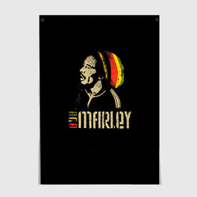 Постер с принтом Bob Marley в Петрозаводске, 100% бумага
 | бумага, плотность 150 мг. Матовая, но за счет высокого коэффициента гладкости имеет небольшой блеск и дает на свету блики, но в отличии от глянцевой бумаги не покрыта лаком | bob marley | боб марли | музыка | регги | ямайка