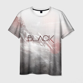 Мужская футболка 3D с принтом BLACK в Петрозаводске, 100% полиэфир | прямой крой, круглый вырез горловины, длина до линии бедер | минимум деталей   это тренд современной молодежной моды. | минимум слов
