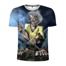 Мужская футболка 3D спортивная с принтом FISHING в Петрозаводске, 100% полиэстер с улучшенными характеристиками | приталенный силуэт, круглая горловина, широкие плечи, сужается к линии бедра | iron maiden | rock | рок | череп