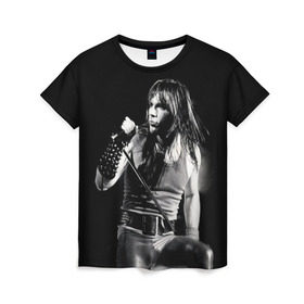 Женская футболка 3D с принтом Sing в Петрозаводске, 100% полиэфир ( синтетическое хлопкоподобное полотно) | прямой крой, круглый вырез горловины, длина до линии бедер | iron maiden | rock | рок | череп
