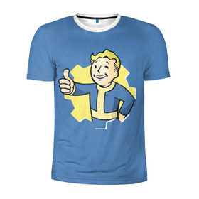 Мужская футболка 3D спортивная с принтом Fallout в Петрозаводске, 100% полиэстер с улучшенными характеристиками | приталенный силуэт, круглая горловина, широкие плечи, сужается к линии бедра | fallout | фалаут