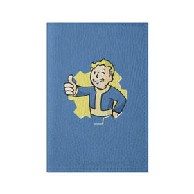 Обложка для паспорта матовая кожа с принтом Fallout в Петрозаводске, натуральная матовая кожа | размер 19,3 х 13,7 см; прозрачные пластиковые крепления | Тематика изображения на принте: fallout | фалаут