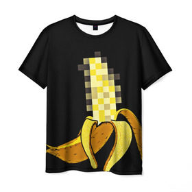 Мужская футболка 3D с принтом Банан 18+ в Петрозаводске, 100% полиэфир | прямой крой, круглый вырез горловины, длина до линии бедер | банан | большой банан | ххх